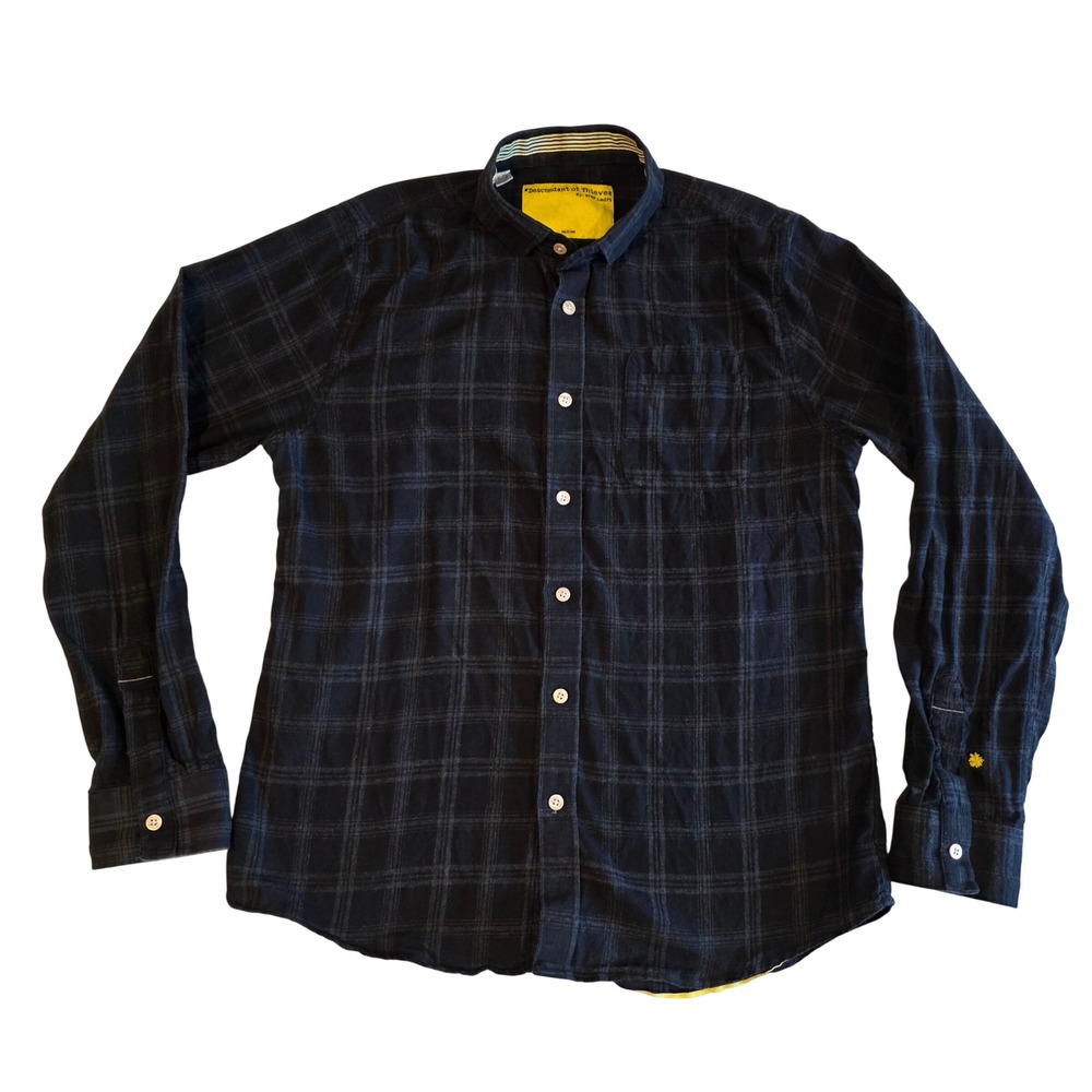 Descendant of Thieves Plaid Button Down Shirt Limited Edition 105 Units Medium